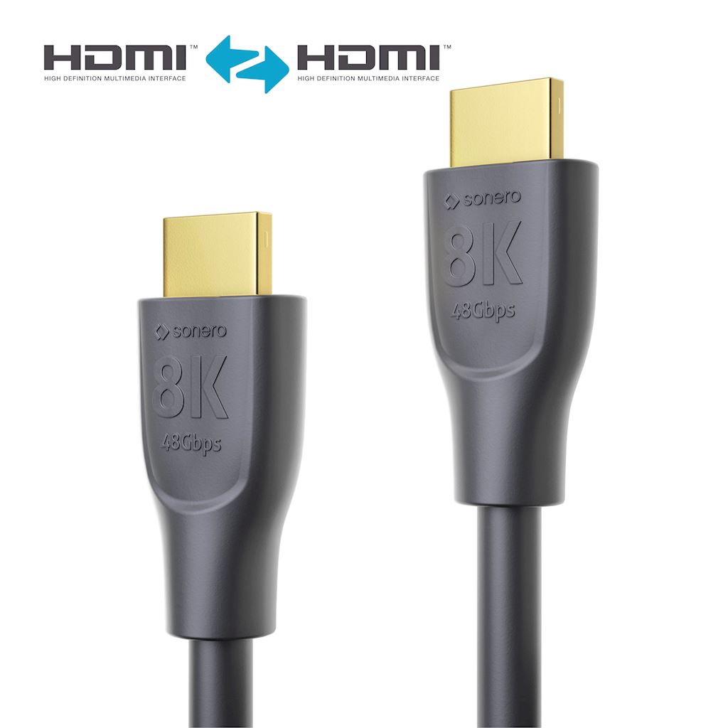 Sonero XPHC110-005 kabel Premium HDMI 2.1 eARC 8K 48Gbps 0,5m
